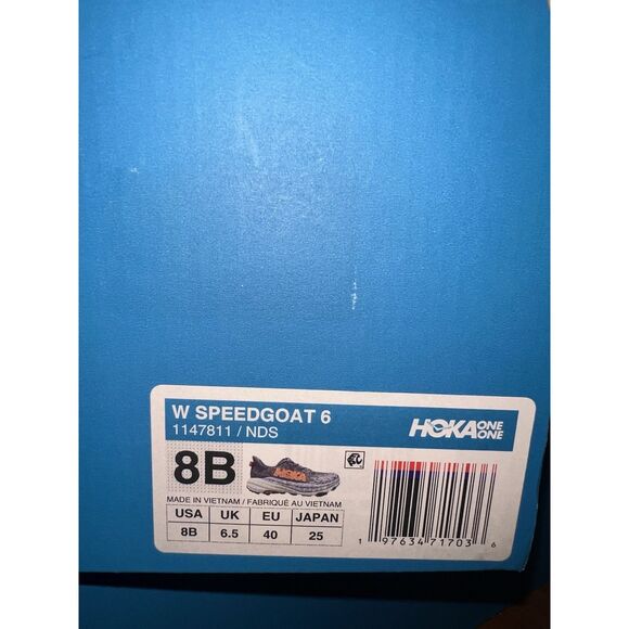 Hoka One One Speedgoat 6 Trail Running Shoes 1147811 / NDS Women's Size 8B New - Picture 9 of 9